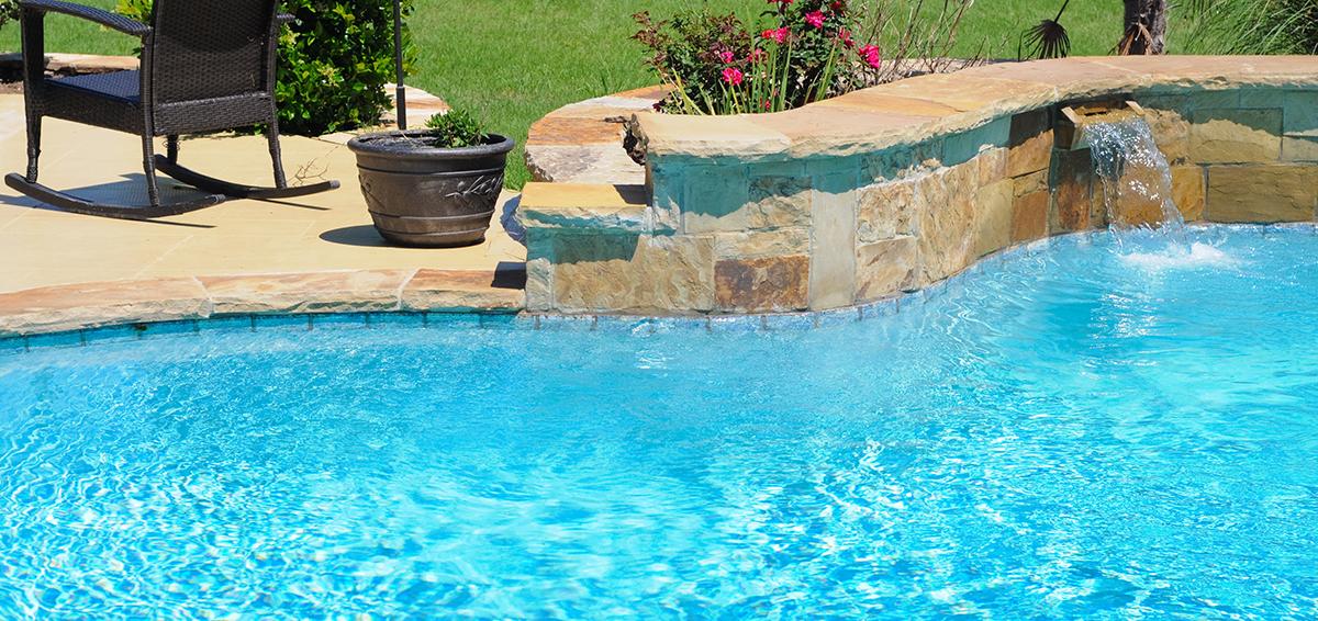 Crystal clear pool water